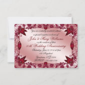 40周年結婚記念日の出欠確認 招待状 (裏面)