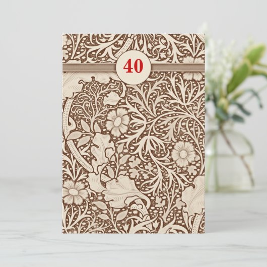 40周年結婚記念日の招待状 招待状 (スタンド正面)