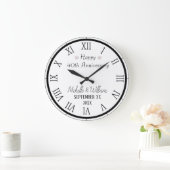 40周年結婚記念日オリジナルギフト ラージ壁時計 (ホーム)