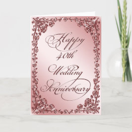 40周年結婚記念日グリーティングカード カード