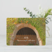 40周年結婚記念日パーティー　ラスティックアーチオレンジ 招待状 (スタンド正面)