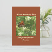 40周年結婚記念日パーティー 招待状 名前 蝴蝶 (スタンド正面)