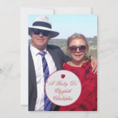 40周年結婚記念日フォト エレガント ルビー ドゥ 招待状 (裏面)