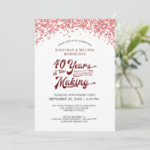 40周年結婚記念日ルビーコンフェッティ 招待状 (スタンド正面)