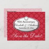 40周年結婚記念日ルビーレッドZ06 案内ポストカード (正面/裏面)