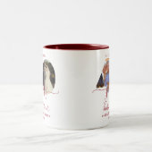 40周年結婚記念日ルビー2写真 ツートーンマグカップ (中央)