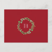 40周年結婚記念日ルビー Save the Date 案内ポストカード (裏面)