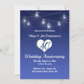 40周年結婚記念日招待状 - イルミネーション 招待状 (正面)