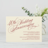 40周年結婚記念日招待状 招待状 (スタンド正面)