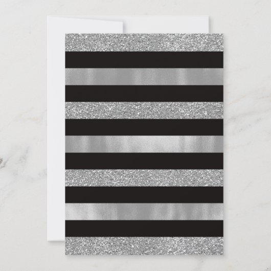 40周年結婚記念日招待状、擬似グリッター 招待状 (裏面)