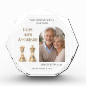 40周年結婚記念日 キング クイーン ギフト 記念品 フォトブロック (正面)
