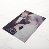 40周年結婚記念日 シルバー＆フォト 箔招待状 (回転した状態)