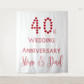 40周年結婚記念日 両親 ルビー結婚 タペストリー (正面)