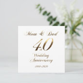 40周年結婚記念日 両親 2020 エレガント セーブザデート (スタンド正面)
