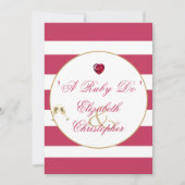 40周年結婚記念日 赤 エレガント ルビー ドゥ 招待状 (正面)