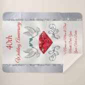 40周年結婚記念贈り物 シェルパブランケット (正面(横))