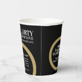 40周年結婚記念Rubyリングおもしろいファクトブラック 紙コップ (右)