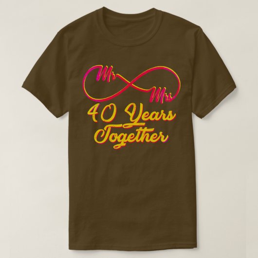 40周年結婚40周年2 Tシャツ (デザイン正面)