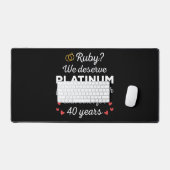 40周年結婚I - Ruby おもしろい Coule デスクマット (キーボード&マウス)