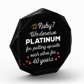 40周年結婚I - Ruby おもしろい Coule フォトブロック (左)