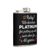 40周年結婚I - Ruby おもしろい Coule フラスク (右)
