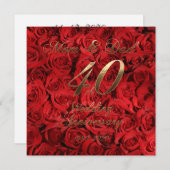 40周年親結婚2020赤バラ セーブザデート (正面/裏面)