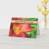 40周年記念お祝いカード カード (黄色い花)