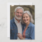 40周年記念お祝いフォイルフェイクデジタル 招待状 (裏面)