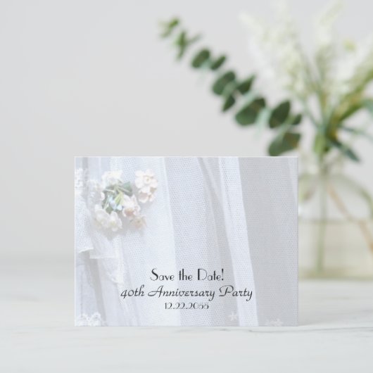 40周年記念のお知らせを保存 案内ポストカード (スタンド正面)