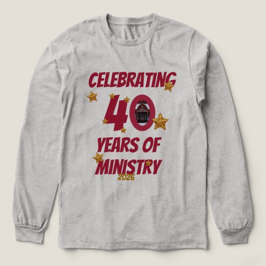 40周年記念のお祝い トライブレンドTシャツ (デザイン正面)