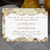 40周年記念のインコとハナミズキ 招待状