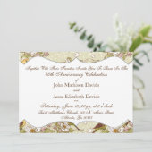 40周年記念のインコとハナミズキ 招待状 (スタンド正面)