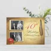 40周年記念の招待状（写真付き） 招待状 (スタンド正面)