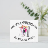 40周年記念の結婚式 カード (スタンド正面)