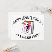 40周年記念の結婚式 カード (正面/裏面インサイチュ)