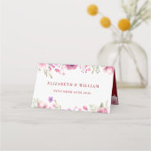 40周年記念の結婚式 水彩のバラ プレイスカード (裏面)