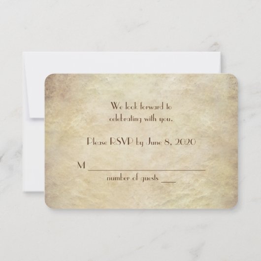 40周年記念の誓いの更新への返信 招待状 (裏面)