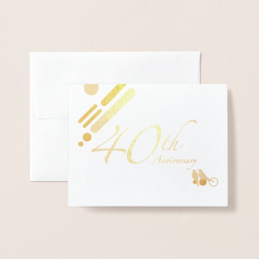 40周年記念の鳥モダンたち 箔カード (封筒付き正面)