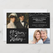 40周年記念の「Then & Now」写真とライトパーティーの招待状 招待状 (正面)