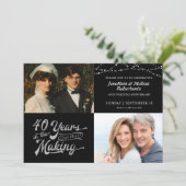 40周年記念の「Then & Now」写真とライトパーティーの招待状 招待状 (スタンド正面)