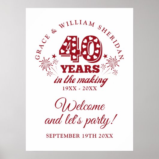 40周年記念ウェルカムサイン作り ポスター (正面)