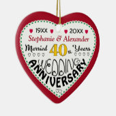 40周年記念ギフトハート型クリスマス セラミックオーナメント (右)