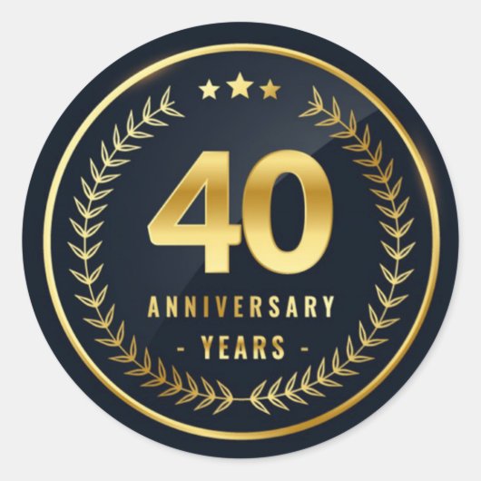 40周年記念クラシックラウンド ラウンドシール (正面)