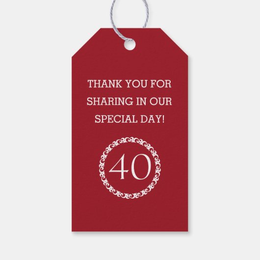 40周年記念ゲスト ギフトタグ (裏面)