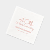 40周年記念ス結婚クリプトモダンバラ金ゴールド 箔ナプキン (左)