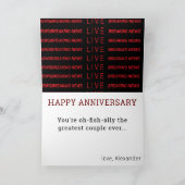 40周年記念テレビおもしろいニュース素晴らしい カード (内部)