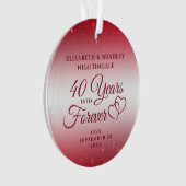 40周年記念ハートが永遠に撮影 オーナメント (正面)