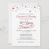 40周年記念ハートイヤーズ フォーエバーの写真 招待状 (裏面)