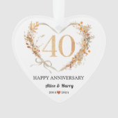 40周年記念💕ハート型お土産セラミック オーナメント (正面)