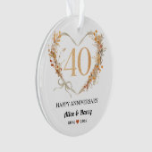 40周年記念💕ハート型お土産セラミック オーナメント (正面)